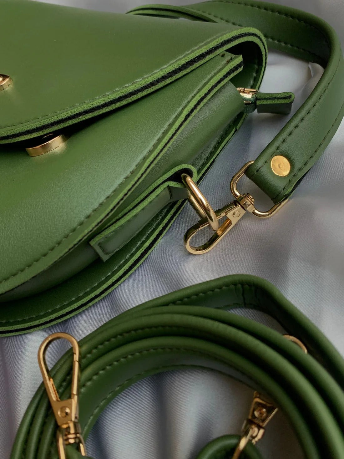 Snappy Olive Dual Strap Bag